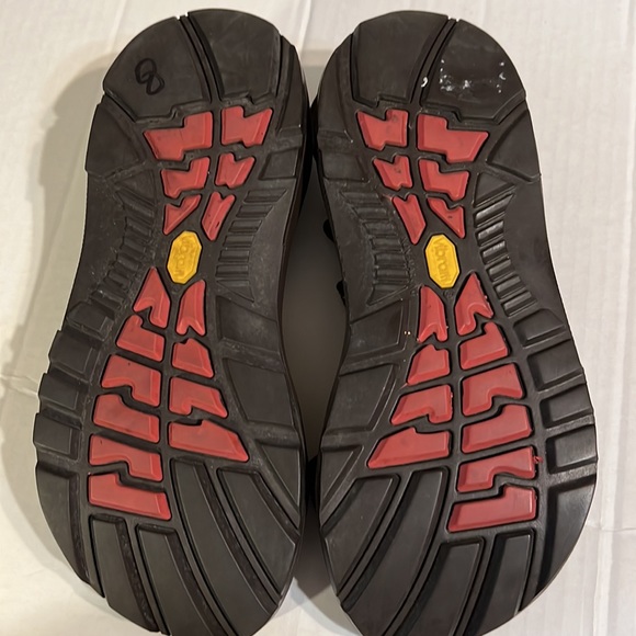 EUC Chaco Z2 Unaweep Brown Stitch performance sandal toe loop Southwestern W8 - Picture 7 of 10